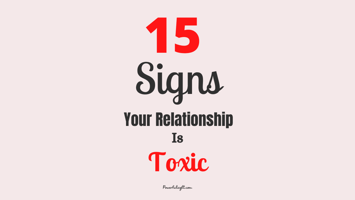 Signs of a toxic relationship