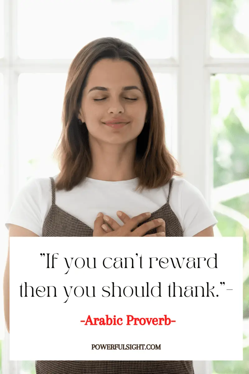 "If you can’t reward then you should thank."