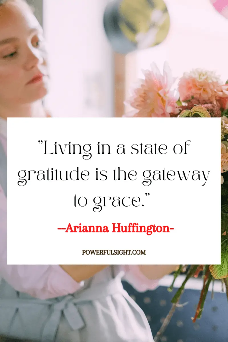 Quote about gratitude by Arianna Huffington