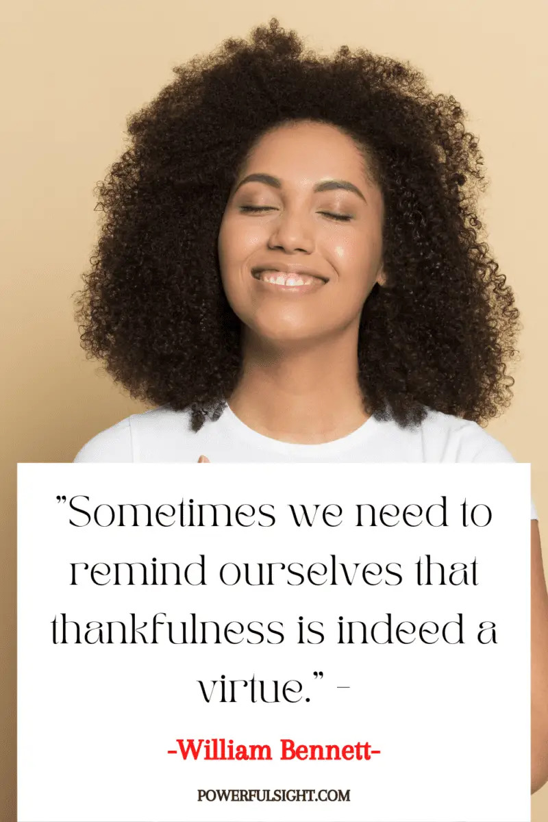 "Sometimes we need to remind ourselves that thankfulness is indeed a virtue."