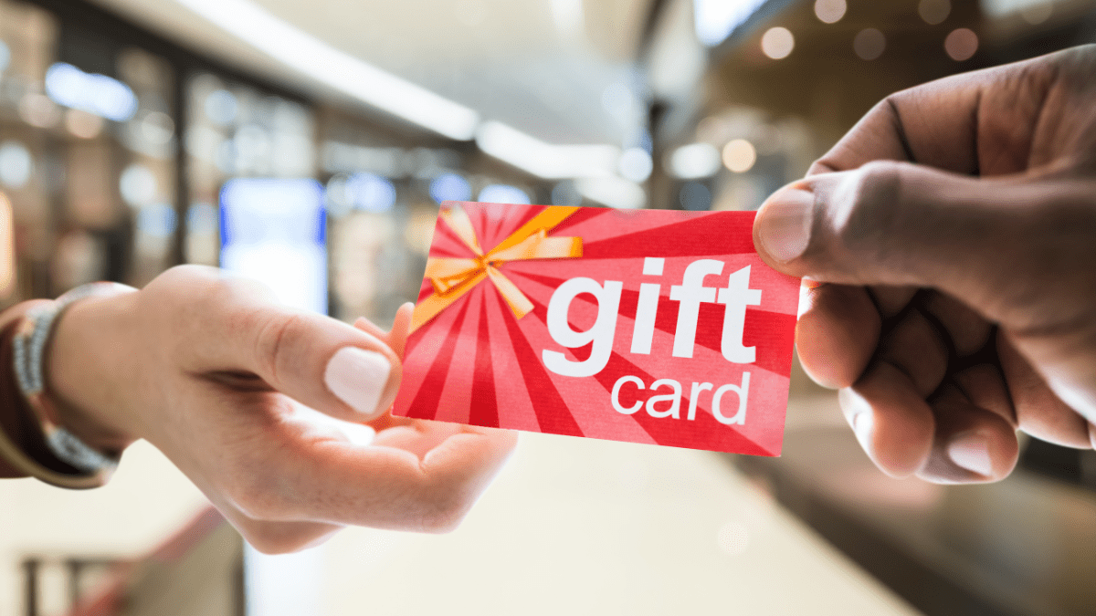 A gift card 