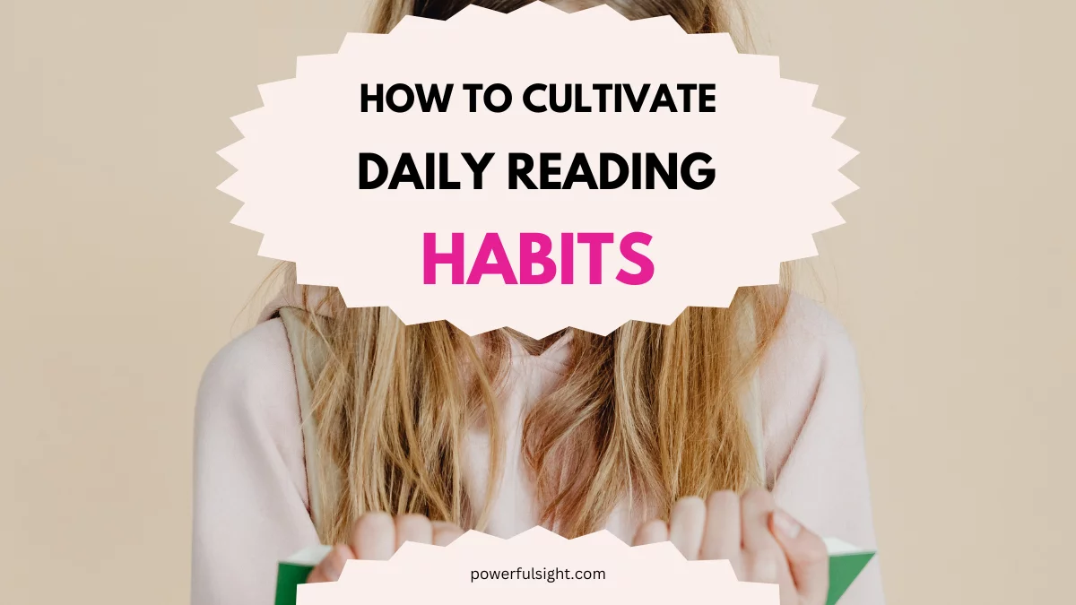 How to Cultivate Reading Habits