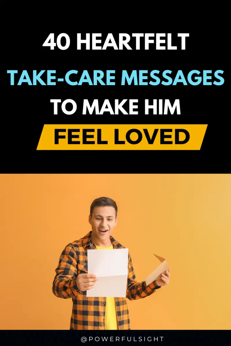 Take care messages for him