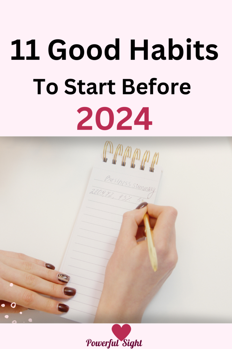 11 Good habits to start before 2024