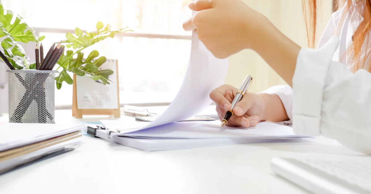 a lady conducting a life audit