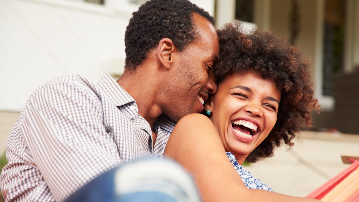 couple smiling