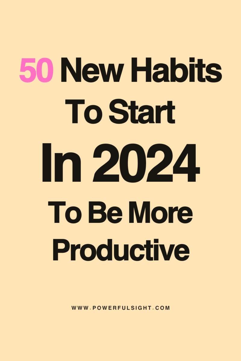 new habits to start in 2024