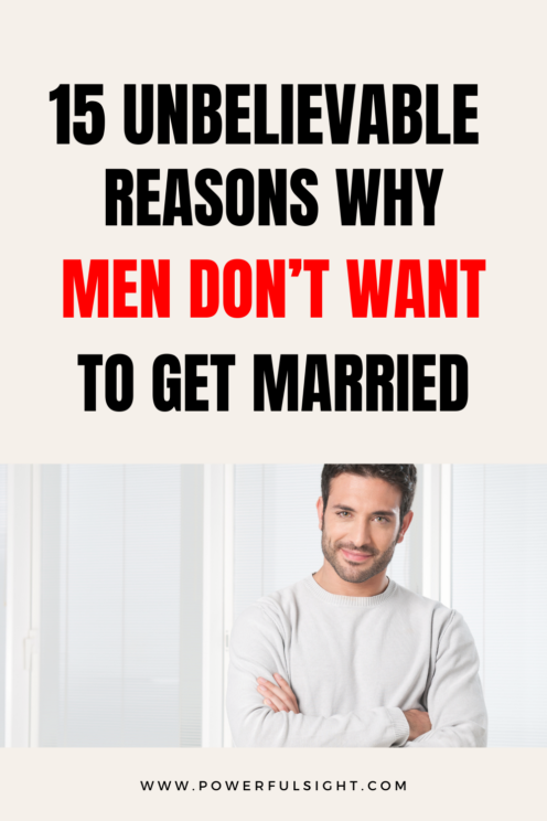 Why men don't want to get married