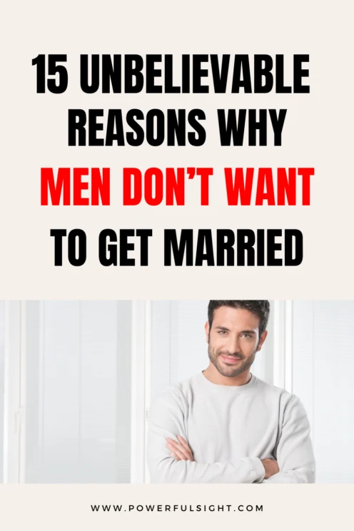 Why men don't want to get married