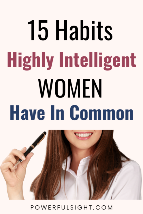 Habits of intelligent women