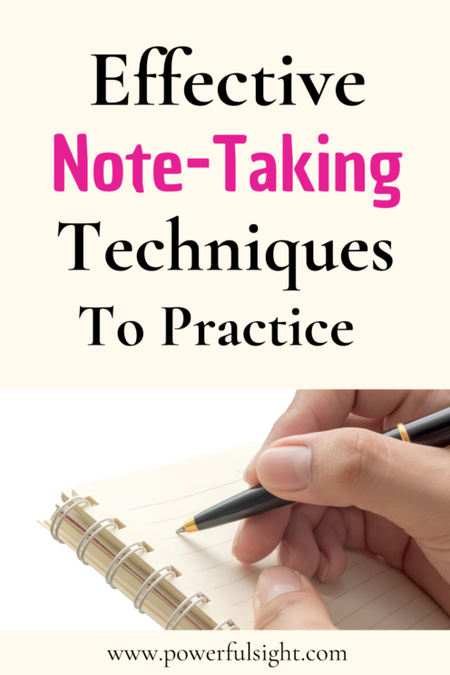 How to take notes