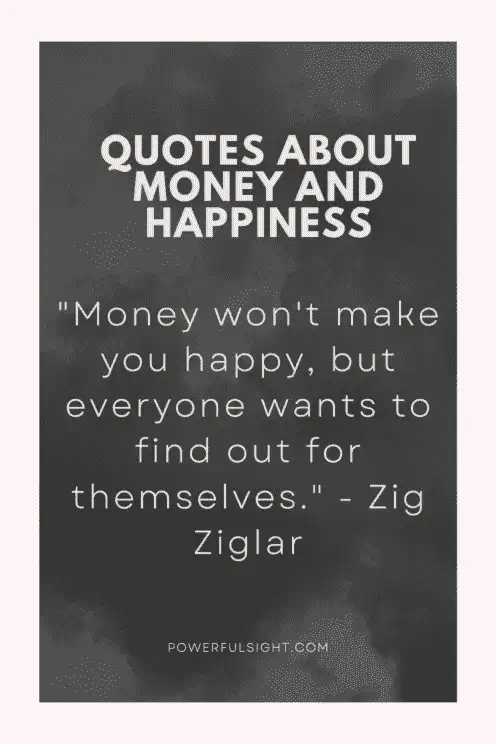 quotes about money and happiness