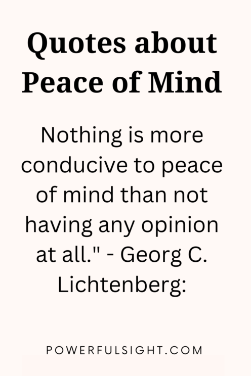 Quotes about peace of mind