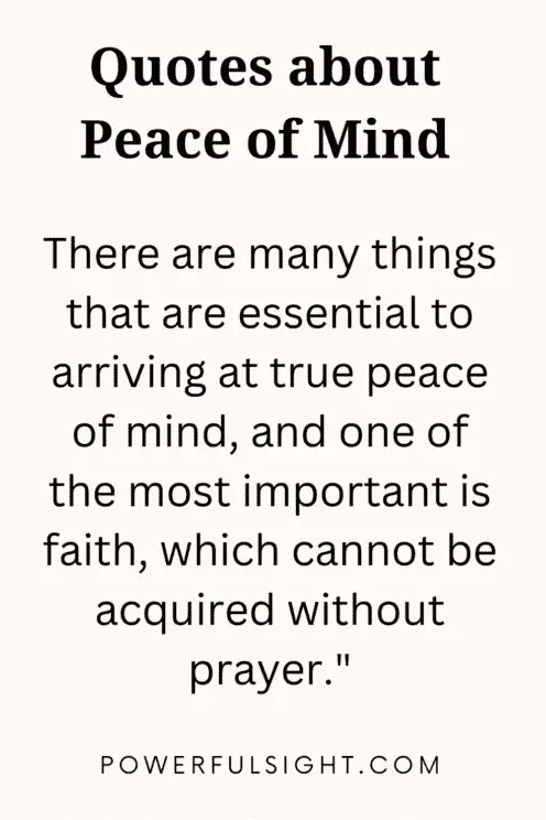 Peace of mind quotes