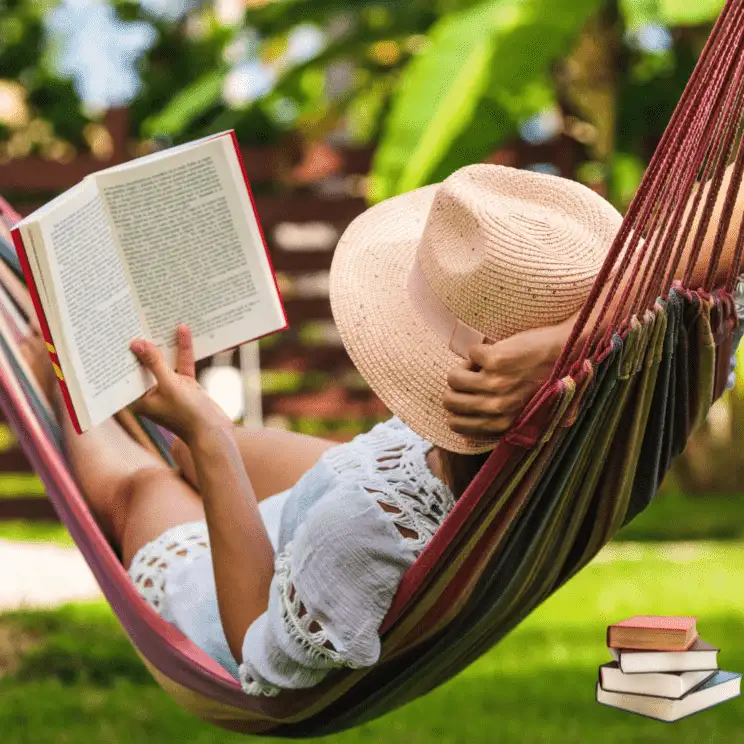 A girl reading a book