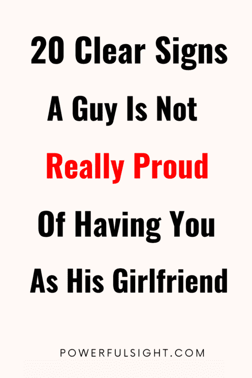 signs he is not proud of you