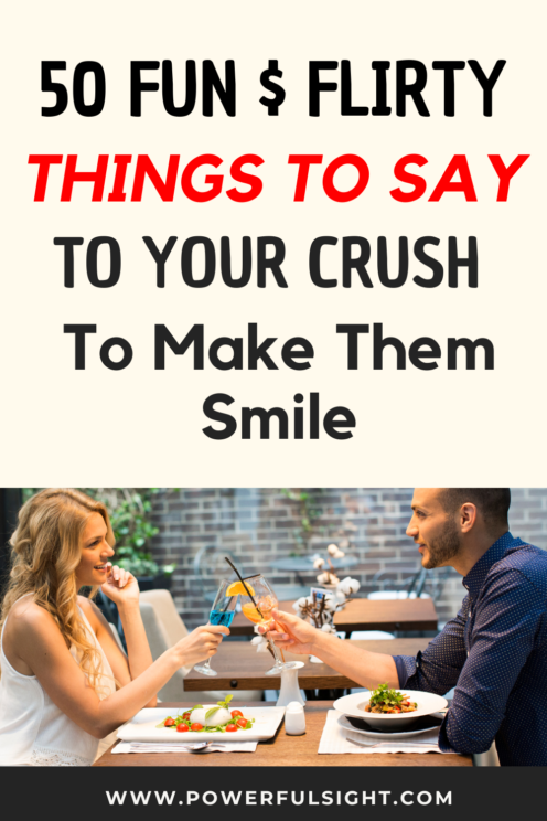 Things to say to your crush