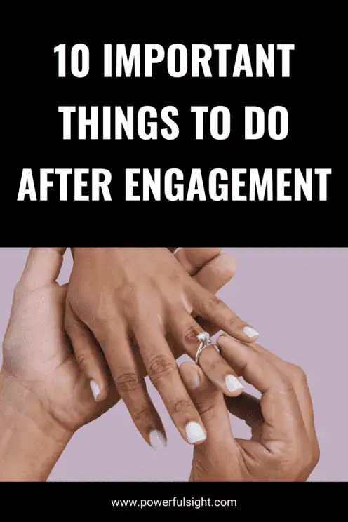 What to do after engagement