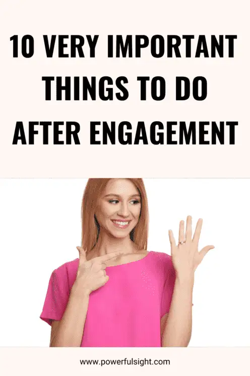 What to do after engagement