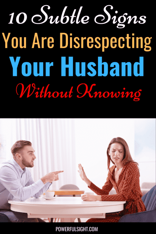 10 Signs you are disrespecting your husband 