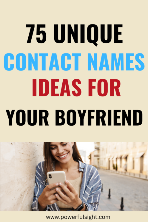 Contact Names for Your Boyfriend 