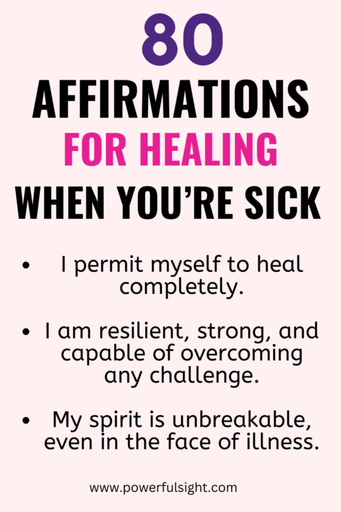 Daily Affirmations When You're Sick 