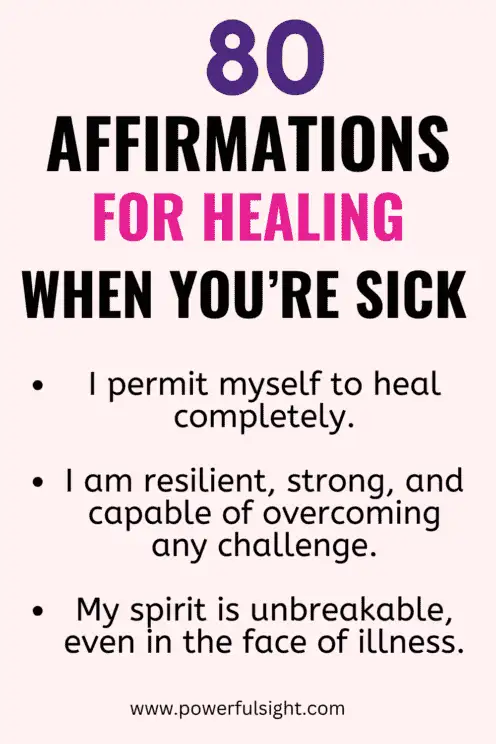 Daily Affirmations When You're Sick 