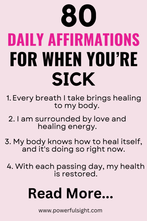 Daily Affirmations When You're Sick