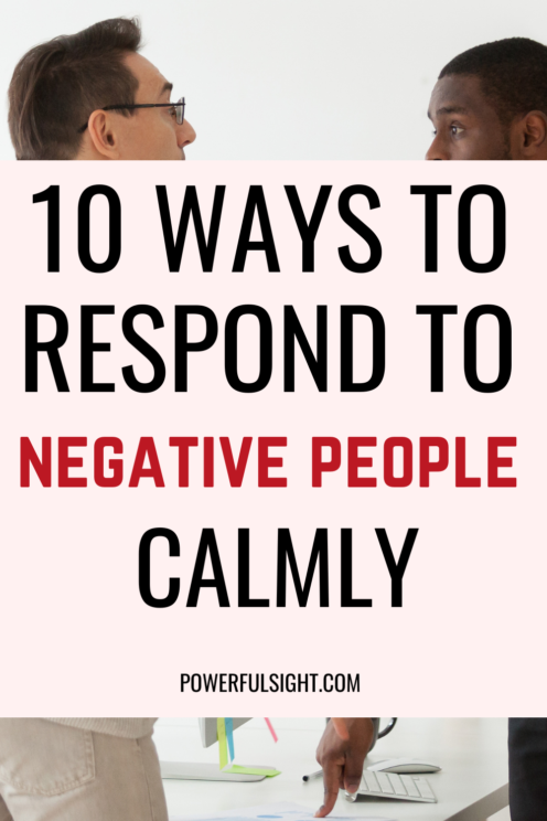 How To Respond To Negative People