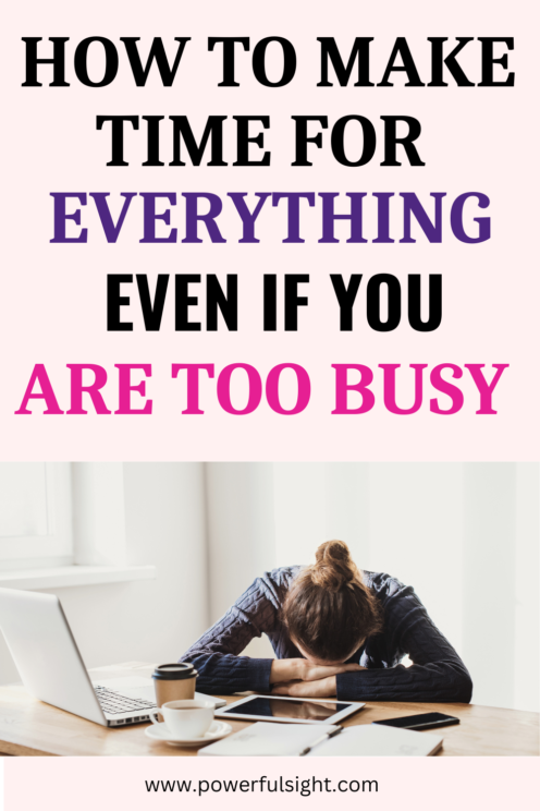 How to make time for everything