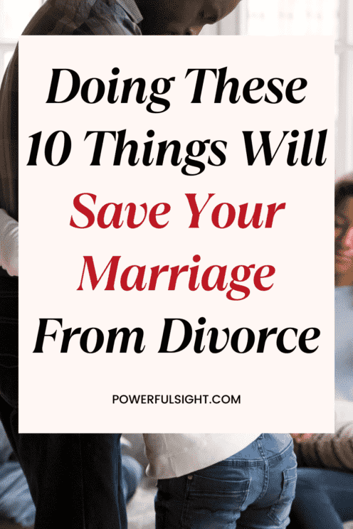 How To Save Your Marriage From Divorce