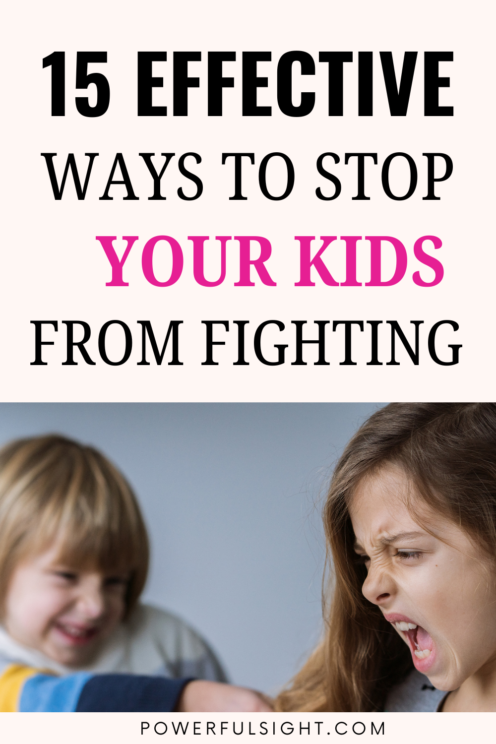 How to stop your kids from fighting