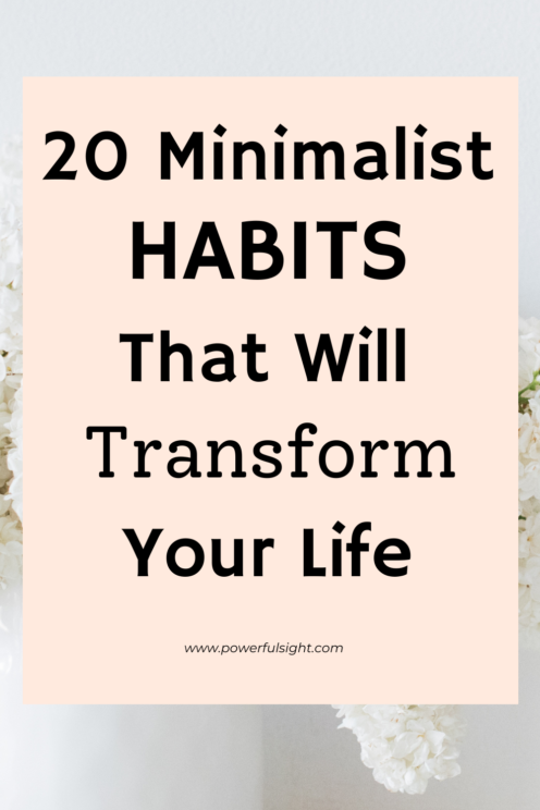 Minimalist habits