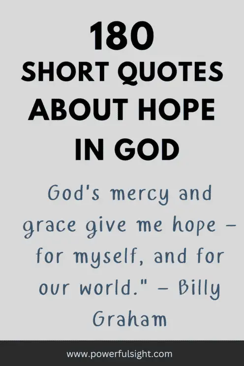 Quotes about hope in god 