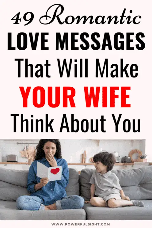 Romantic love messages for wife