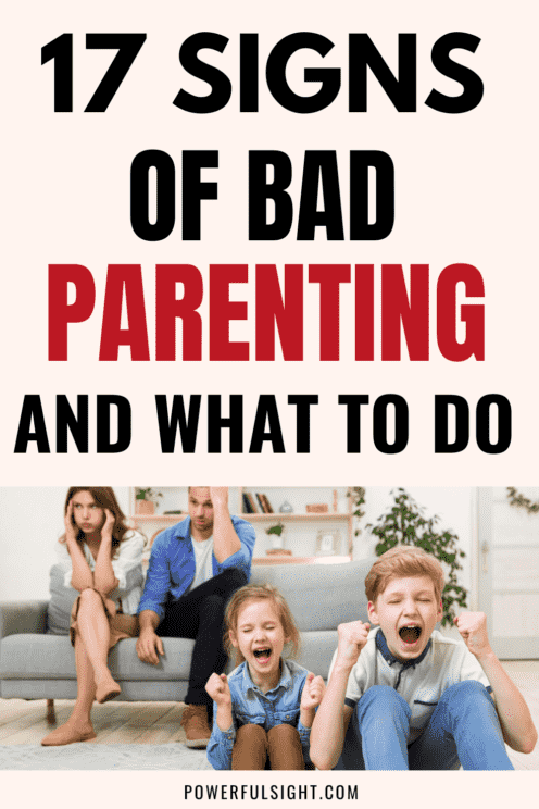 Signs of bad parenting