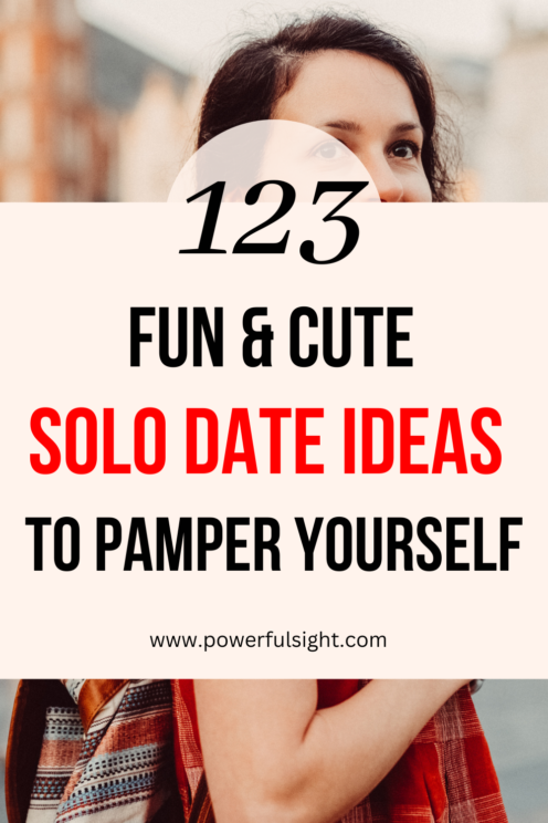 Solo date ideas