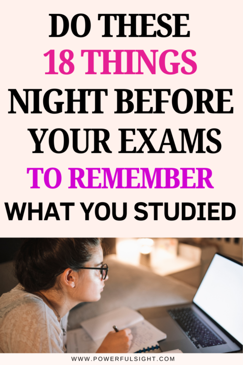 18 Things to Do the Night Before an Exam