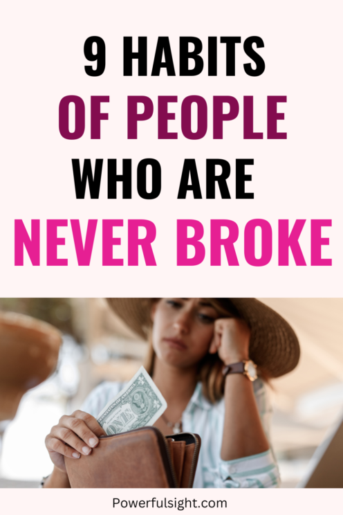 Habits of people who are never broke