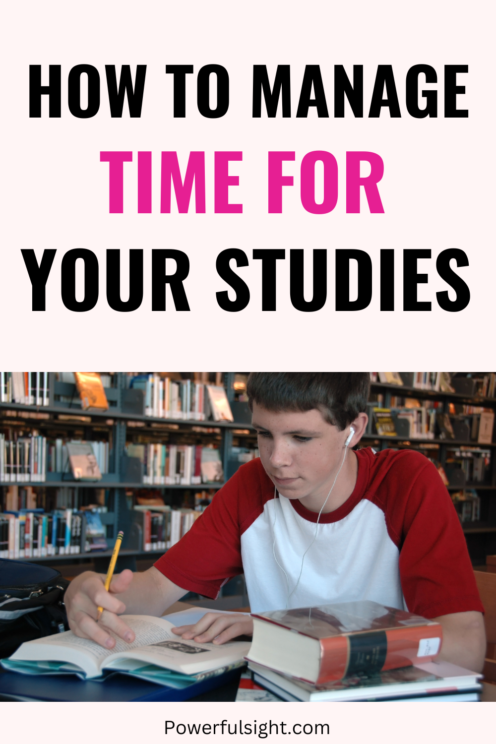 How to manage time for studies