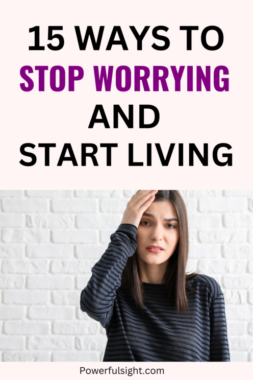 How to stop worrying and start living (1)