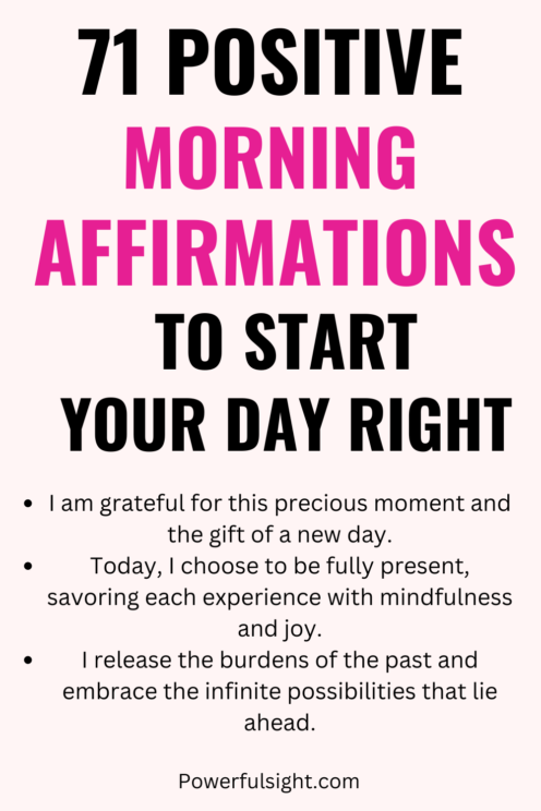 Positive Morning Affirmations To Start Your Day Right