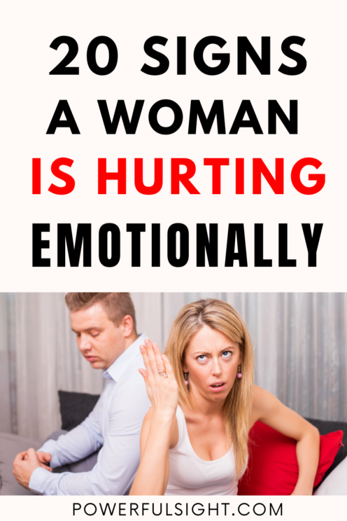 signs a woman is hurt emotionally 