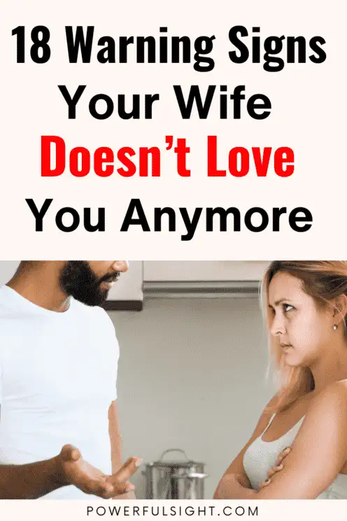 Signs your wife doesn't love you