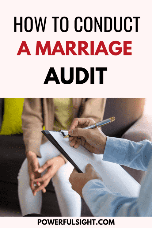 How to conduct a marriage audit