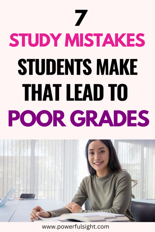 Study mistakes to avoid