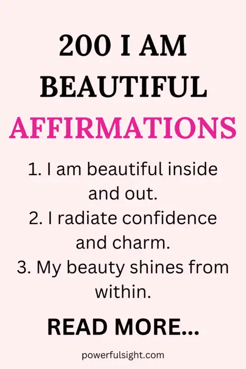 I am so beautiful affirmations