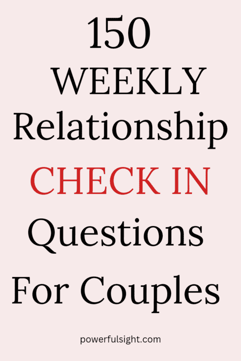 Relationship check in questions