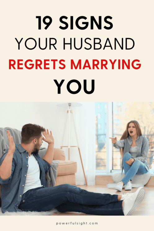 Signs Your Husband Regrets Marrying You 