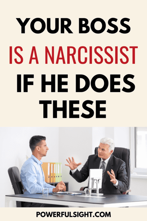 Signs of a narcissistic boss